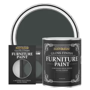Image of Rust-Oleum Gloss Furniture & Trim Paint - BLACK SAND - 750ml