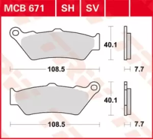 Image of TRW Lucas Brake pad MCB671