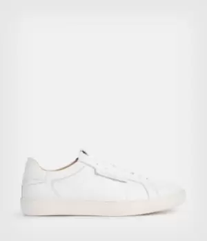 Image of AllSaints Womens Sheer Leather Trainers, White, Size: UK 4/ US 7/ EU 37