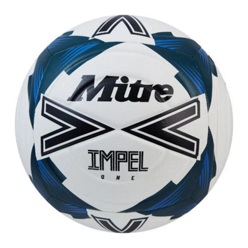 Image of Mitre Impel One Football White/black/teal (5)