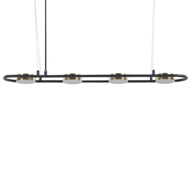 Image of BELIANI LED Pendant Lamp MALI Metal Black 319297