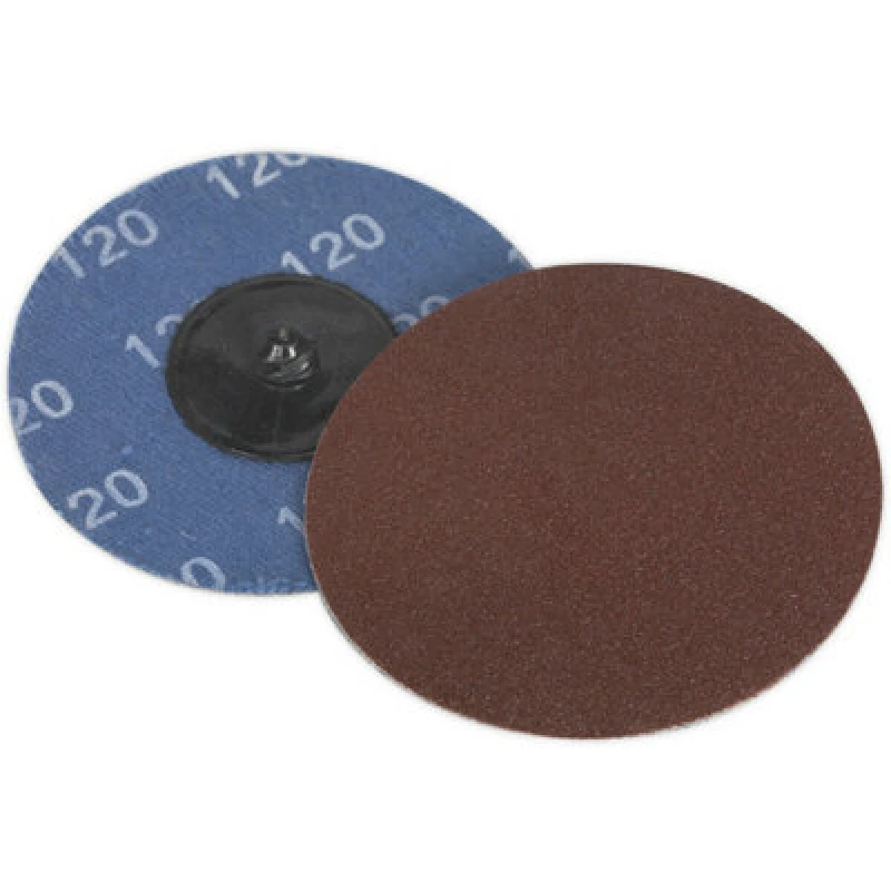 Image of Loops 10 PACK - 75mm Quick Change Mini Sanding Discs - 120 Grit Aluminium Oxide Sheet Multi