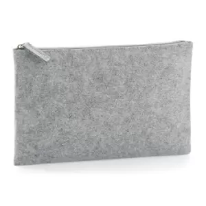 Image of BagBase Felt Accessory Pouch (One Size) (Grey Melange)