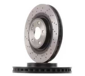Image of TRW Brake disc DF6633S Brake rotor,Brake discs MERCEDES-BENZ,A-Klasse (W176),B-Klasse (W246, W242),CLA Coupe (C117),CLA Shooting Brake (X117)