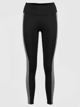 Image of Gamegear Womens Black/Grey Melange Contrast Yoga Leggings