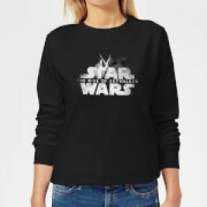 Image of Star Wars The Rise Of Skywalker Rey + Kylo Battle Womens Sweatshirt - Black - M