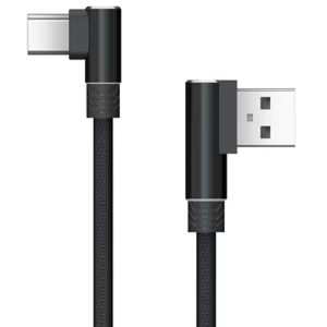 Image of Akasa USB 2.0 A (M) to Right-Angled USB 2.0 C (M) 1m Black Retail Packaged Data Cable