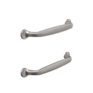 Image of IT Kitchens Stainless steel effect D shaped Cabinet handle Pack of 2