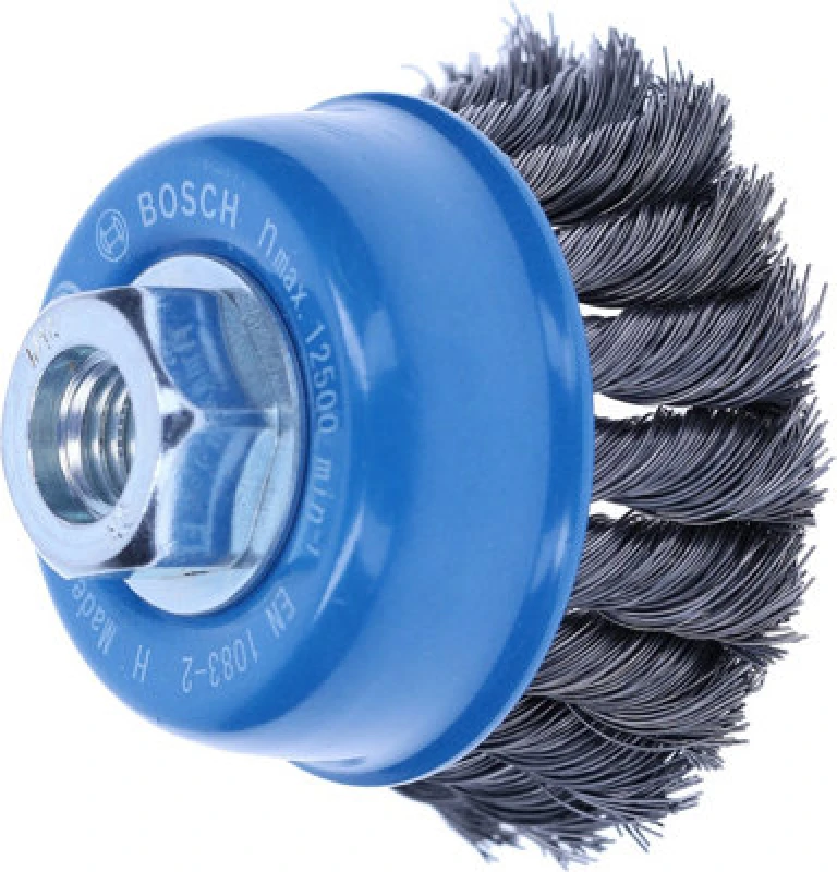 Image of Bosch 0.35mm Knotted Steel Wire Cup Brush 2608622099 Diameter: 75mm