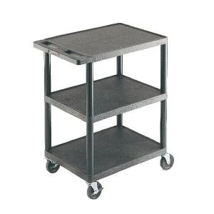 Image of GPC 3 Shelf Service Trolley Black GI341L