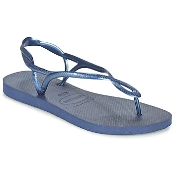 Image of Havaianas LUNA womens Sandals in Blue - Sizes 6 / 7,3 / 4