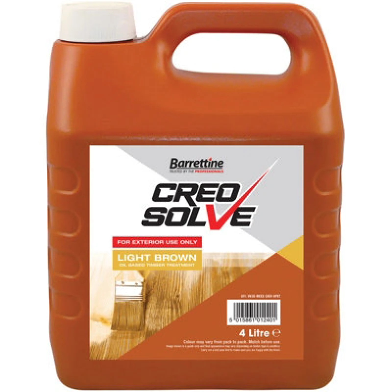 Image of Generic Barrettine Creosolve Shed & Fence Treatment 4L Light Brown, Crsl004