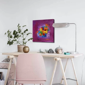 Image of 4545ABSC - 021 Multicolor Decorative Canvas Painting