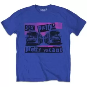 Image of The Sex Pistols - Pretty Vacant Coaches Unisex XX-Large T-Shirt - Blue