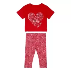 Image of Elle Tee/Legging Set Bb99 - Red