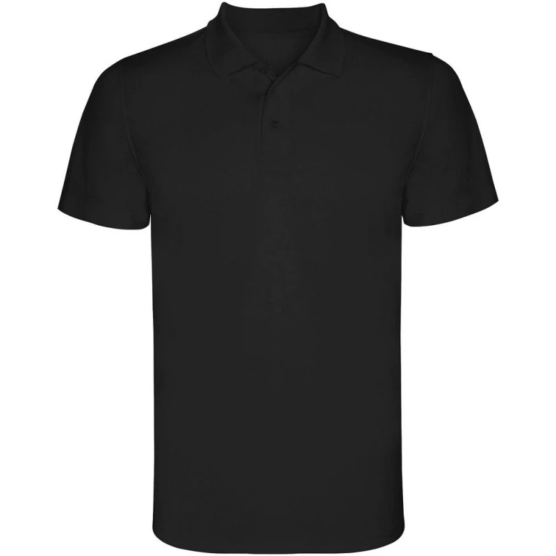 Image of ROLY ROLY Men Monzha Short-Sleeved Polo Shirt in Black Size: Small Black S Male 5063470828838