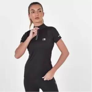 Image of Karrimor Womens Short Sleeve quarter Zip T-Shirt - Black