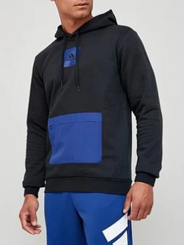 Image of adidas Essentials Fleece Hoodie - Black, Size L, Men