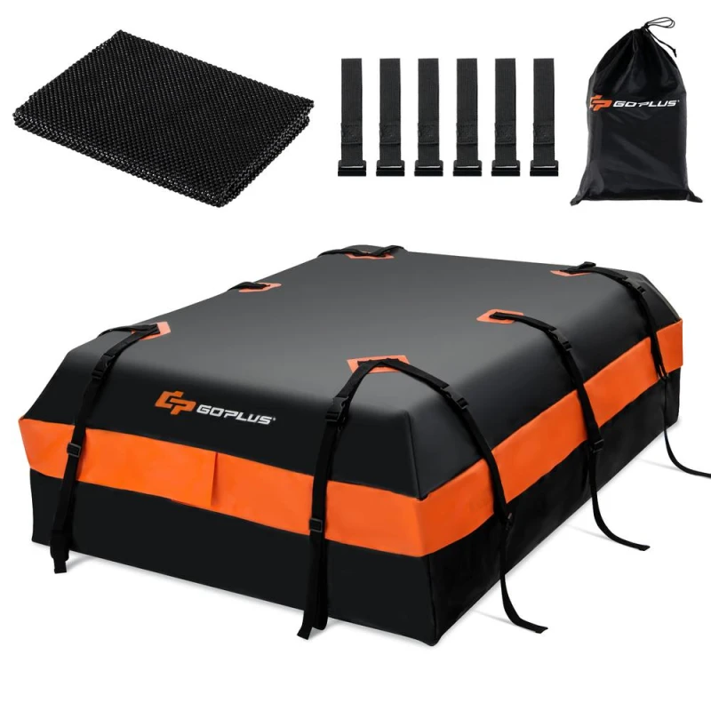 Image of COSTWAY 21 Cubic Feet Car Top Carrier Waterproof Car Roof Bag Multi unisex