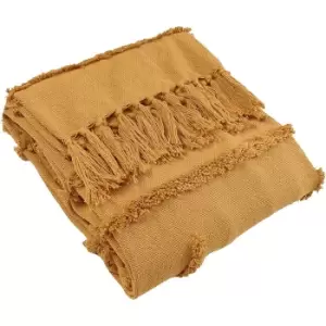 Image of Furn Jakarta Tufted Throw (One Size) (Ochre Yellow)