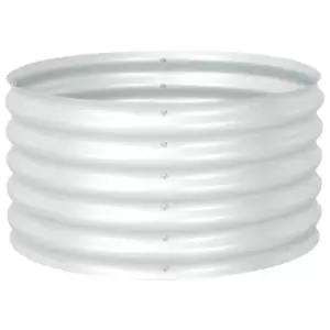 Image of Vidaxl Garden Raised Bed 80X80X44cm Galvanised Steel - Silver