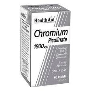 Image of HealthAid Chromium Picolinate 200ug 60 tablet