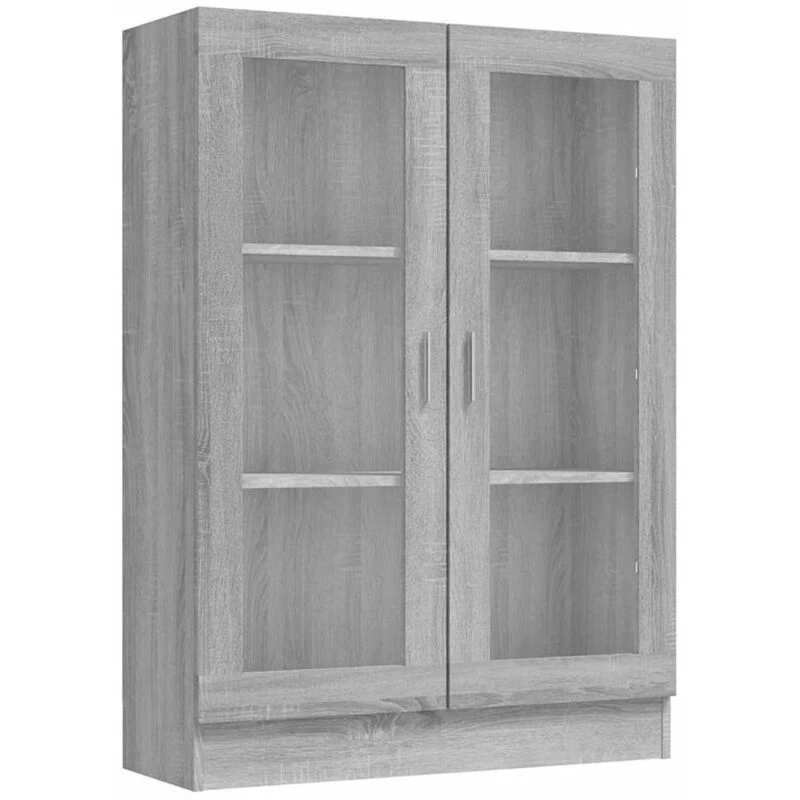 Image of VIDAXL Vidaxl - Vitrine Cabinet Grey Sonoma 82.5x30.5x115cm Engineered Wood 8720286954942