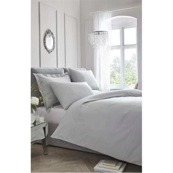 Image of Appletree Signature Plain Dye 100% Cotton Duvet Set - Silver