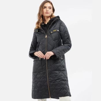 Image of Barbour International Womens Ellenbrook Quilt Jacket - Black - UK 16