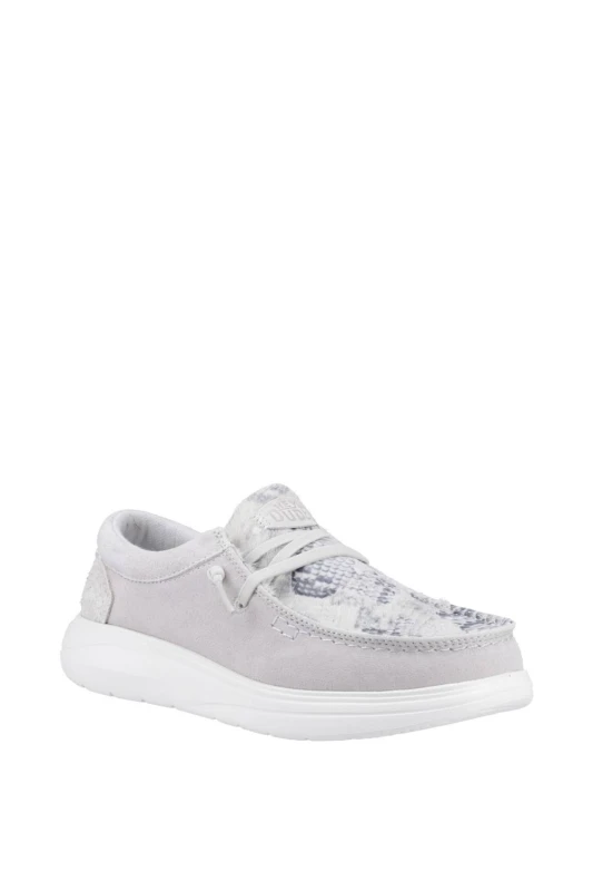 Image of HEYDUDE Womens Wendy COMF Shoe in Grey Size: 4 Grey Female 4