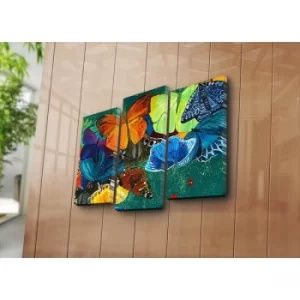 Image of 3KBPAT-14 Multicolor Decorative Canvas Painting (3 Pieces)