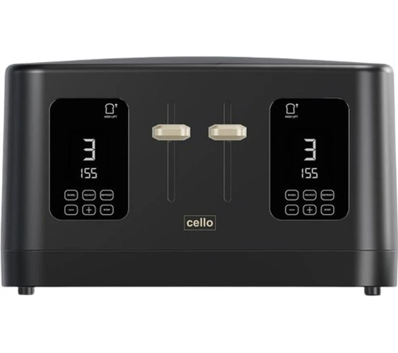 Image of Cello 4 Slice Digital Toaster Black - Cello CS1860