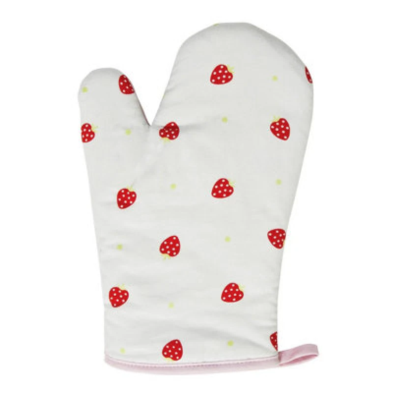 Image of Premier Housewares Strawberry Fields Single Oven Glove White