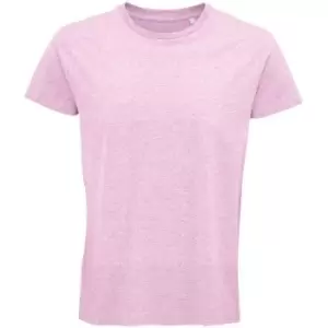 Image of SOLS Mens Crusader Heather Organic T-Shirt (M) (Pink)