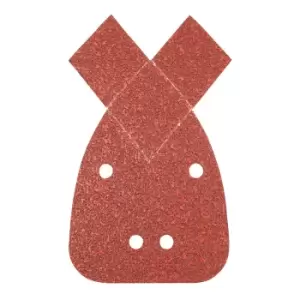 Image of Silverline Hook & Loop Detail Sander Sheets w/ 2 Tips 140mm 10pk 80 Grit 766555