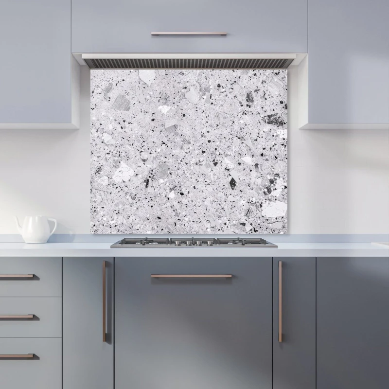Image of Warren Reed - Designer Silver Grey Quartz Effect Kitchen Splashback Size: 900mm x 750mm Grey Unisex 900mm x 750mm