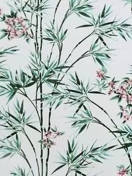Image of Arthouse Bamboo & Blossom White Wallpaper