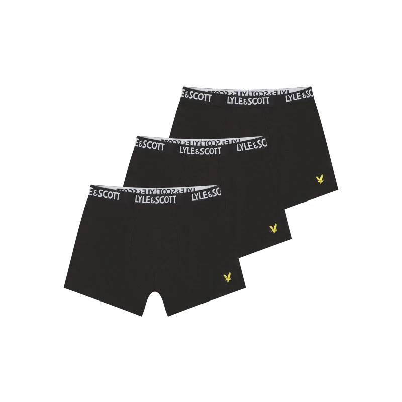 Image of Lyle and Scott Lyle and Scott Lyle 3Pk Core Trunk - Black 11 - 12 Years Male