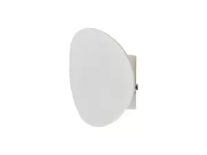 Image of Flush Wall Lamp, 1 x 6W LED, 3000K, 700lm, IP54, Sand White