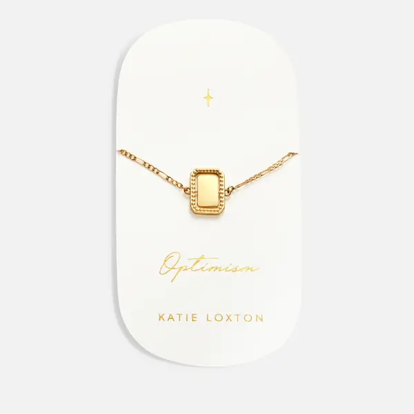 Image of Katie Loxton Womens Optimism Spinning Amulet Bracelet - Gold