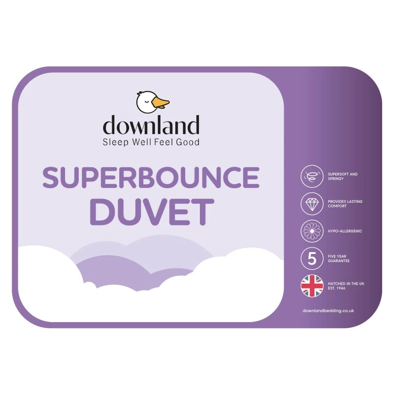 Image of Downland Superbounce 10.5 Tog Duvet White unisex Double