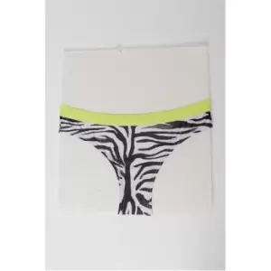 Image of I Saw It First Neon Zebra Frill Bikini Set - Green