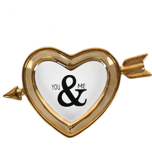 Image of You & Me Gold Jewellery Dish Pack Of 4