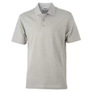 Image of James and Nicholson Unisex Basic Polo Shirt (3XL) (Grey Heather) - Grey Heather