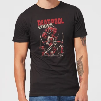 Image of Marvel Deadpool Family Corps Mens T-Shirt - Black - 5XL