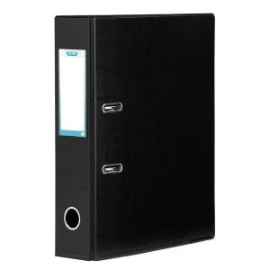 Image of Elba Foolscap Lever Arch File PVC Slotted 70mm Spine Black 1 x Pack of 10