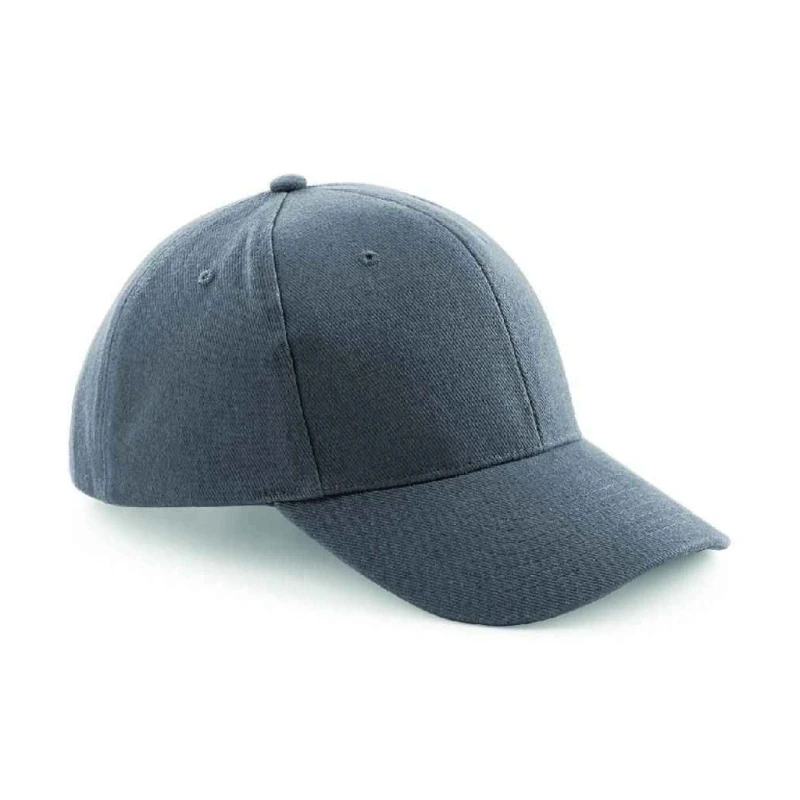Image of Beechfield Beechfield Pro-Style Brushed Cotton Heavy Cap in Mid Grey Mid Grey One Size Unisex 5063527874030