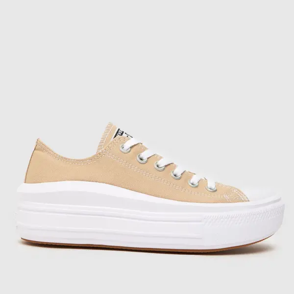 Image of Converse all star move ox trainers in beige Beige UK 7 (EU 40)