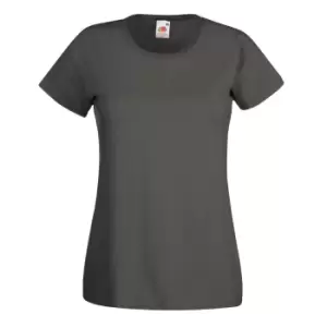 Image of Fruit Of The Loom Ladies/Womens Lady-Fit Valueweight Short Sleeve T-Shirt (Pack Of 5) (XL) (Light Graphite)