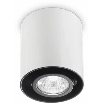 Image of Ideal Lux Mood - 1 Light Small Round Surface Mounted Downlight White, GU10